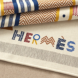 プリントプレード 《セル・アン・デュオ》 - グレー | Hermès